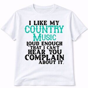 Country Music Funny Graphic T Shirt Trendy Boutique Style Tee Womens White Gifts
